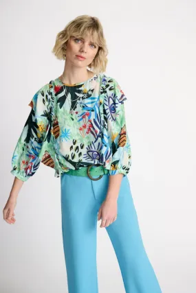 POM AMSTERDAM TOP BOTANICAL BLUE