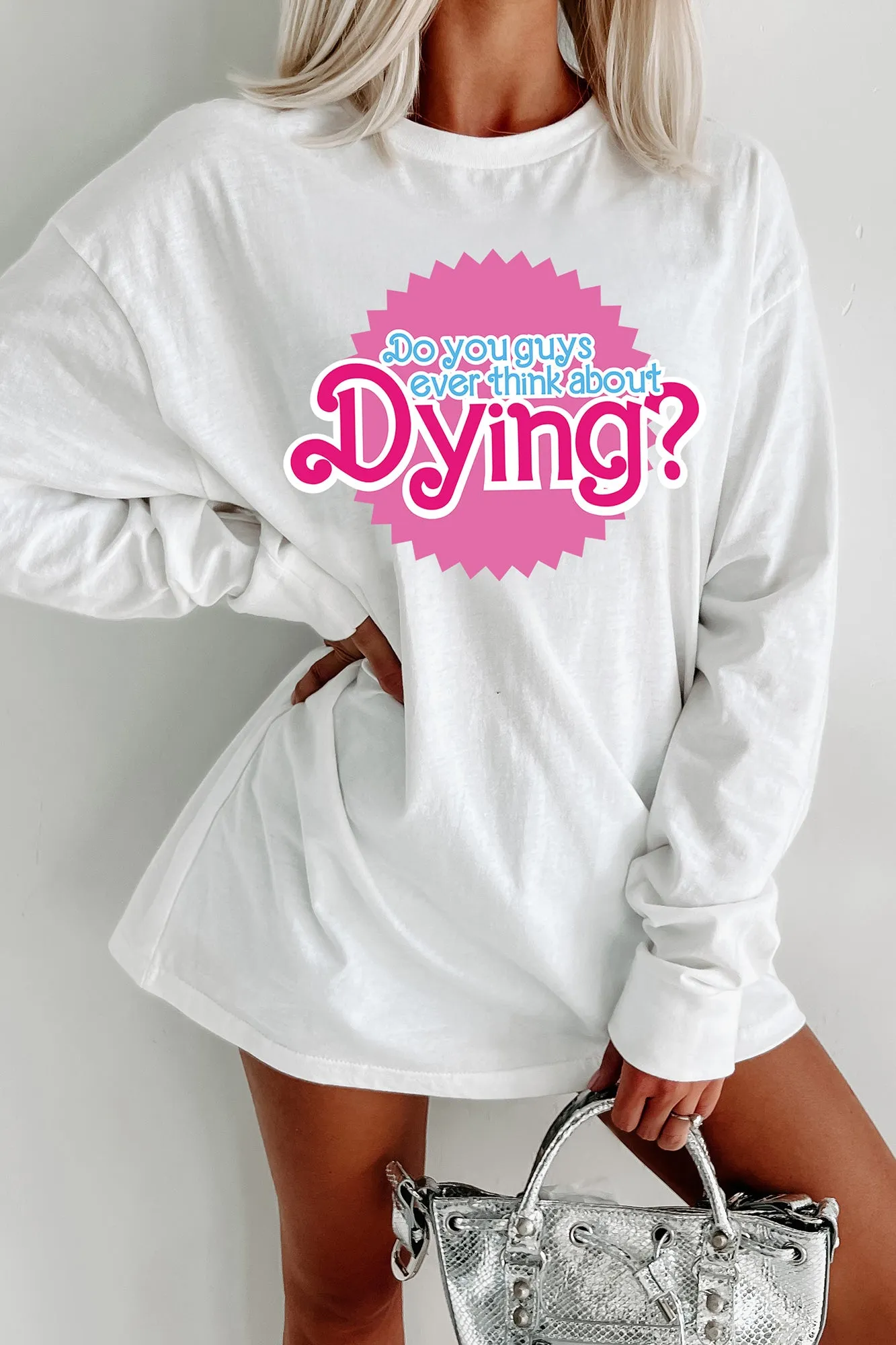 "Think About Dying" Graphic - Multiple Shirt Options (White) - Print On Demand