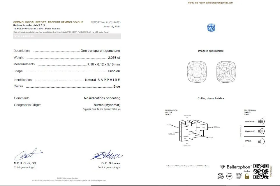 Sapphire 2.07ct No Heat Burma