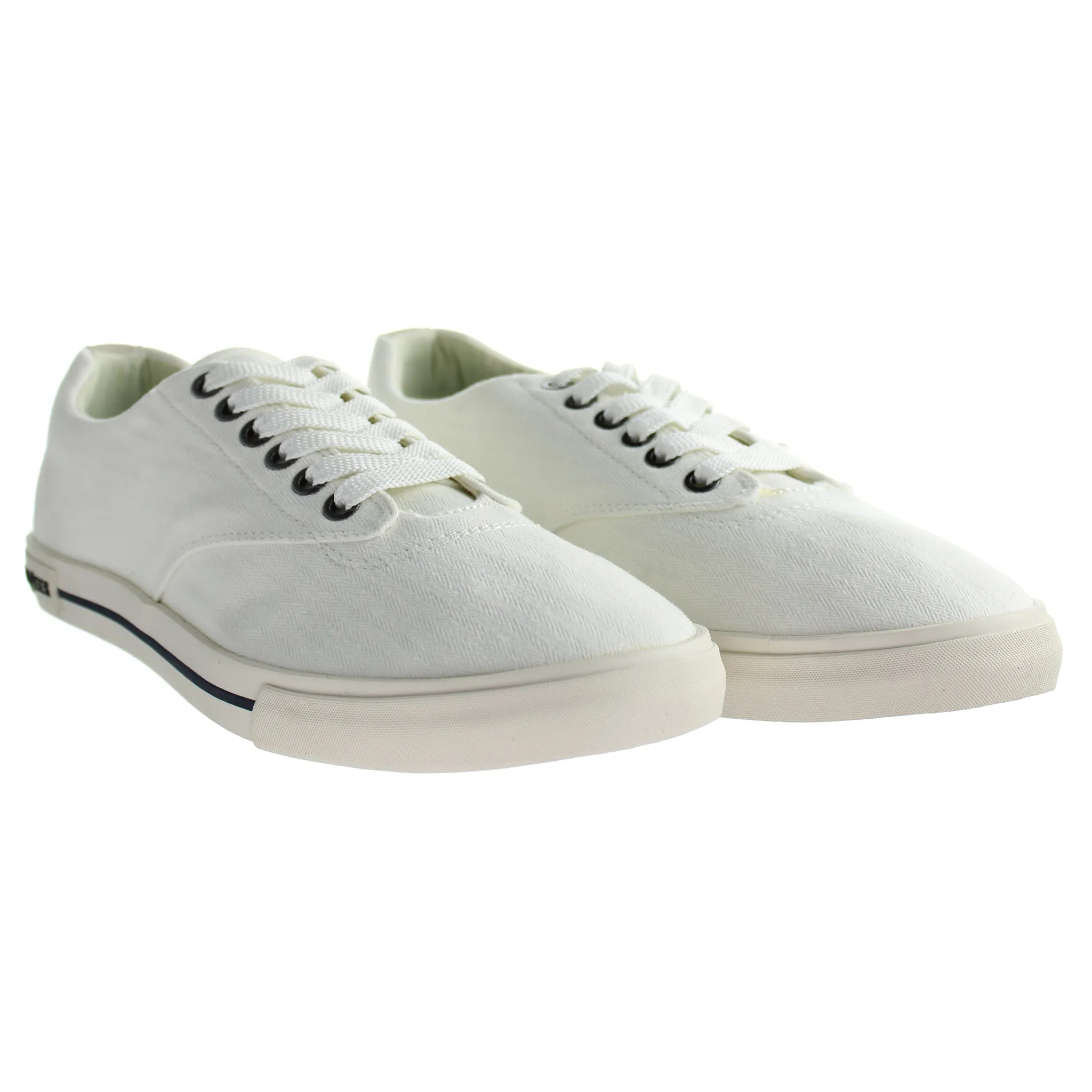 SeaVees Hermosa Surfwash White Mens Plimsolls