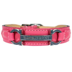 Signature Dog Collar in Petal Pink & Nickel