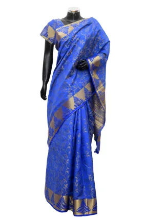 Silk saree in blue #fdn911-321