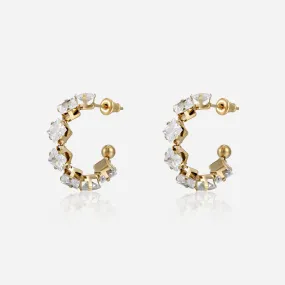 Stevie Crystal Hoops