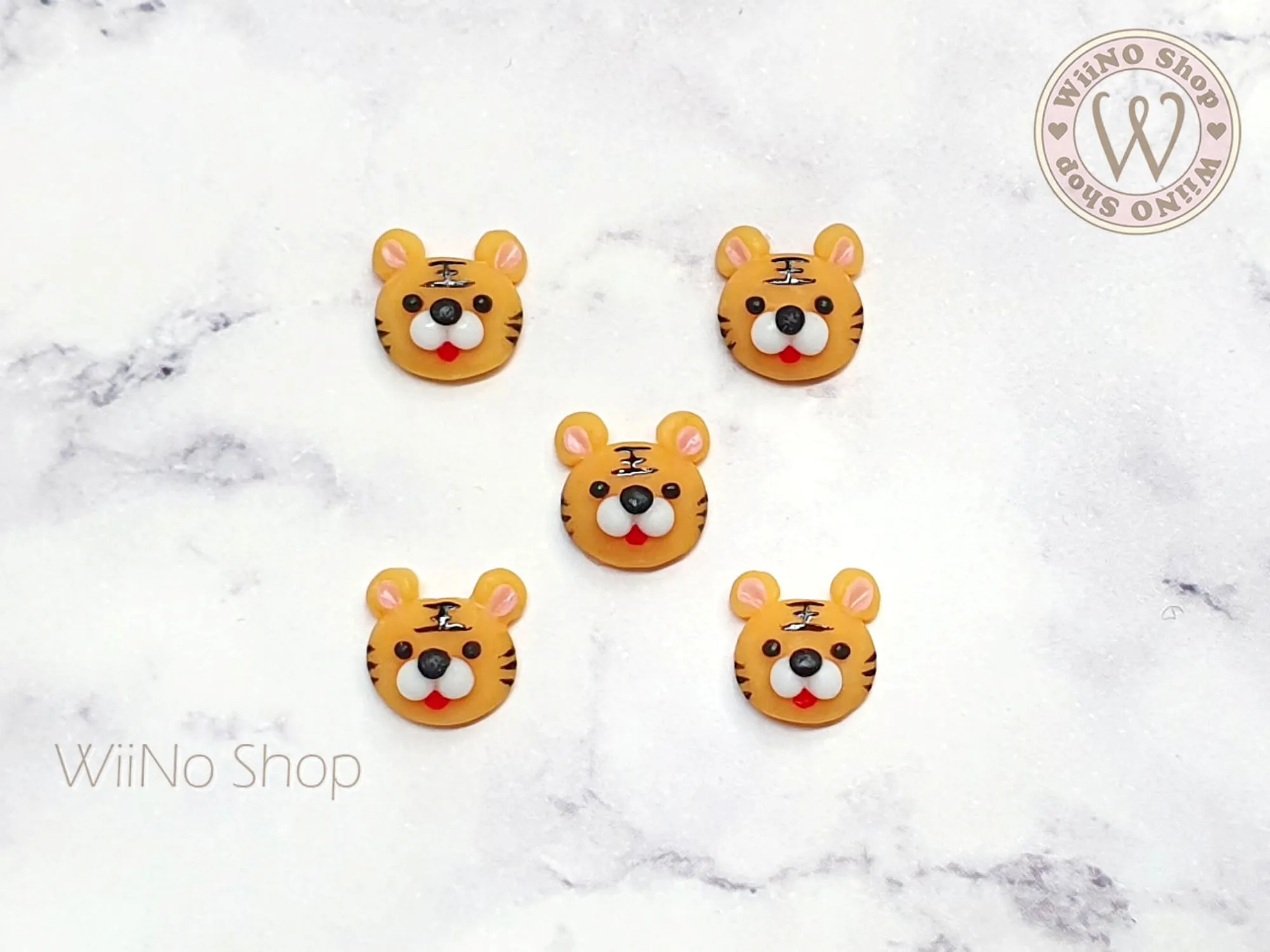 Tiger 3D Handmade Nail Art Charm - 2 pcs