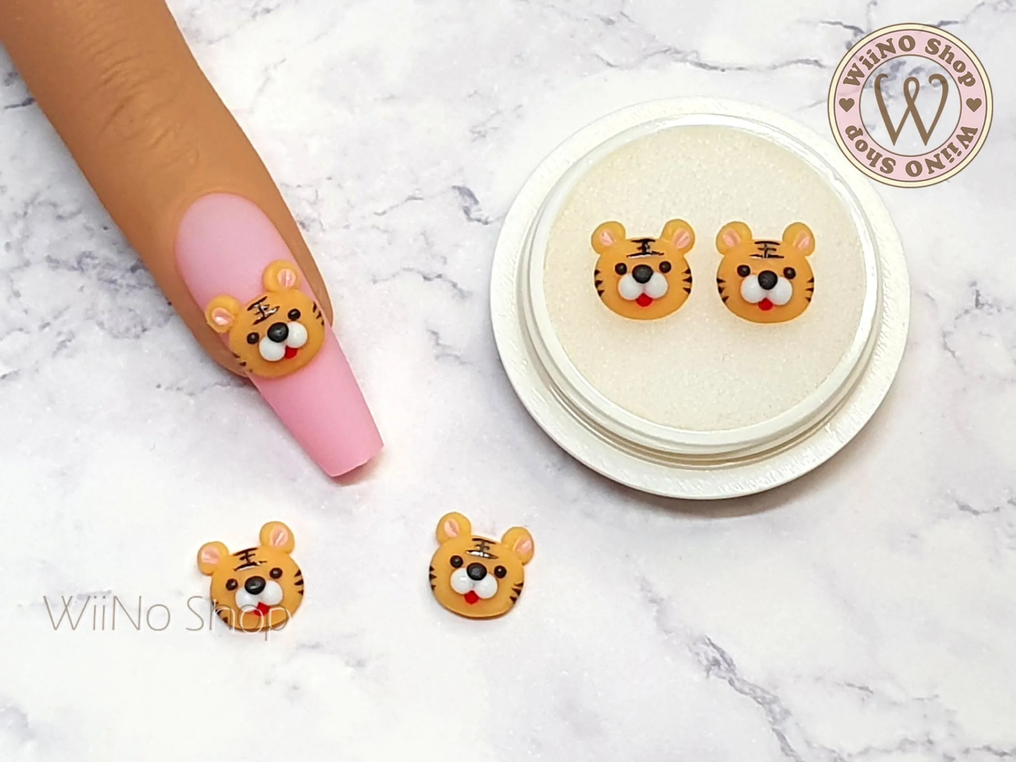 Tiger 3D Handmade Nail Art Charm - 2 pcs