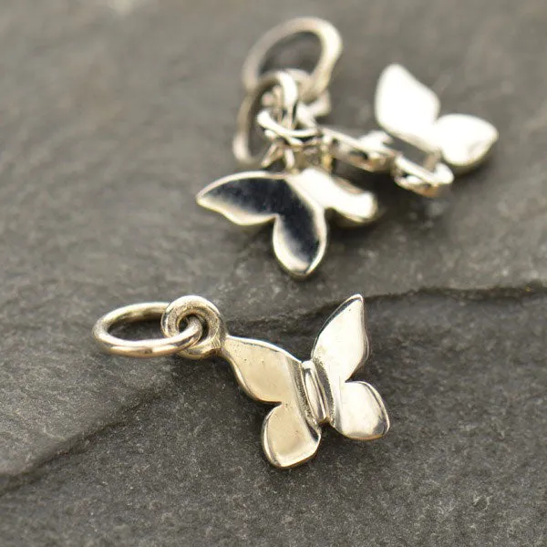 Tiny Folded Butterfly Necklace