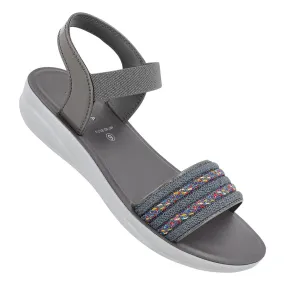 Walkaroo Girls Ankle Strap Heel Sandals  - BT2714 Grey