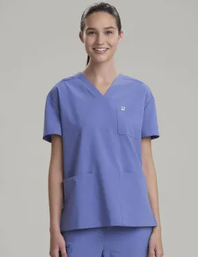 Womens 3-Pocket V-Neck Scrub Top